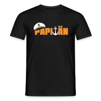 Papitän Papa Vater Vatertag Geschenk - Männer T-Shirt - Schwarz - Vorne - AI Model Male 178 light (178cm)