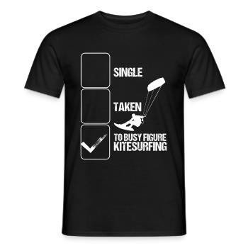 Kitesurfer Kiteboard kite surfeur windsurfer Kitesurf - T-shirt homme - noir - Devant - AI Model Male 178 light (178cm)