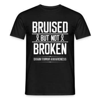 Glioblastoma Awareness Ribbon Broken Brain Tumor - T-shirt homme - noir - Devant - AI Model Male 178 light (178cm)