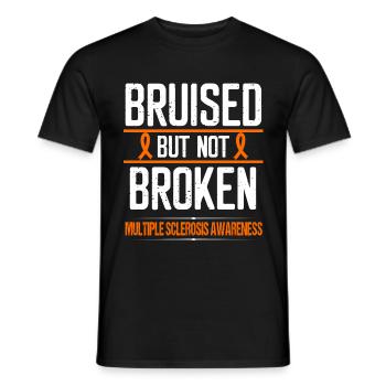 Multiple Sclerosis Awareness Ribbon not Broken MS - Men's T-Shirt - black - Front - AI Model Male 178 light (178cm)