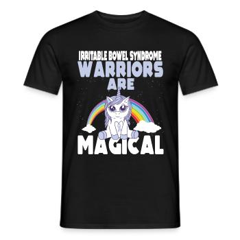 Irritable Syndrome Awareness Periwinkle Ribbon - T-shirt homme - noir - Devant - AI Model Male 178 light (178cm)