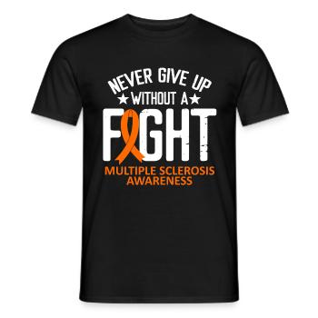 Multiple Sclerosis Awareness a Fight Orange Ribbon - Männer T-Shirt - Schwarz - Vorne - AI Model Male 178 light (178cm)