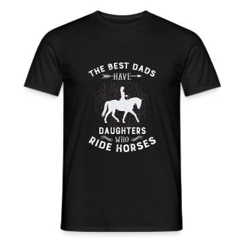 Les meilleurs pères ont des filles qui montent - T-shirt homme - noir - Devant - AI Model Male 178 light (178cm)