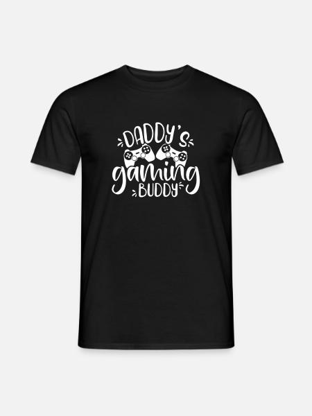 Fars Gaming Buddy, Funny Gamer Child - Mænd T-shirt - sort
