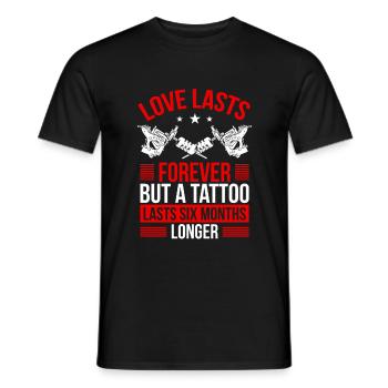 Tattooist Tattos last longer than Tattoo Artist - Men's T-Shirt - black - Front - AI Model Male 178 light (178cm)