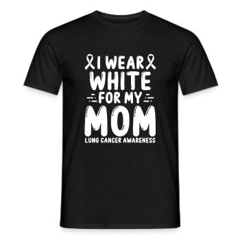 Lung Cancer Awareness Maman Maman White Ribbon - T-shirt homme - noir - Devant - AI Model Male 178 light (178cm)