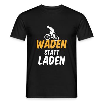 Waden Statt Laden Anti E-Bike MTB Downhill - Männer T-Shirt - Schwarz - Vorne - AI Model Male 178 light (178cm)