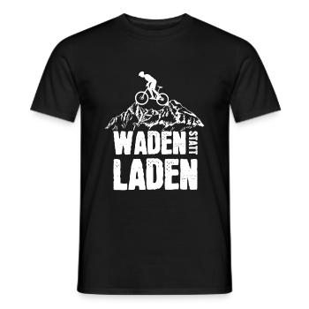 Waden Statt Laden Anti E-Bike MTB Downhill - Männer T-Shirt - Schwarz - Vorne - AI Model Male 178 light (178cm)