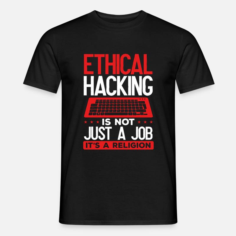 Cyber Ethical Hacking Onlinesecurity Hacker - Men’s T-shirt - black