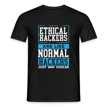Ethical Hacking Programmer Online Cybersecurity - T-shirt homme - noir - Devant - AI Model Male 178 light (178cm)