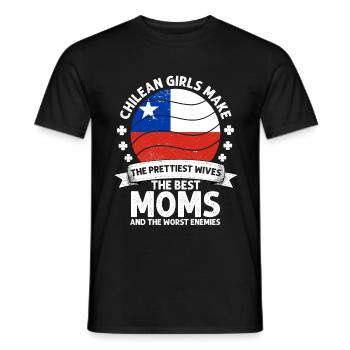 Chilean Mom Mama Chilean American - Men's T-Shirt - black - Front - AI Model Male 178 light (178cm)