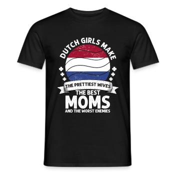 Dutch Mom Netherlands Mama Dutch American - T-shirt homme - noir - Devant - AI Model Male 178 light (178cm)