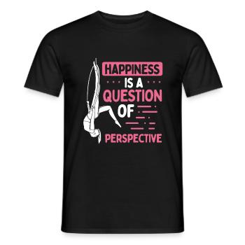 Aerial Circus Aerial Hoop Happiness Aerialist - Men's T-Shirt - black - Front - AI Model Male 178 light (178cm)