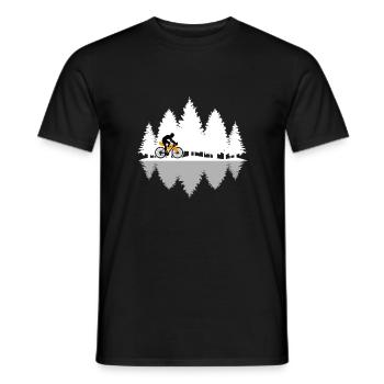 Sur la route et au-delà, Bikepacking Gravel Bike - T-shirt homme - noir - Devant - AI Model Male 178 light (178cm)