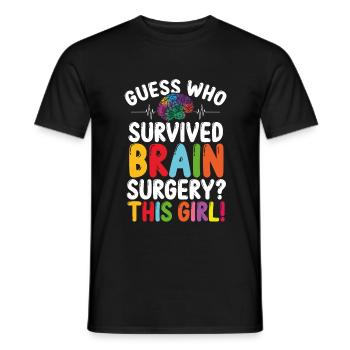 Neurologist Brain Surgery Brain Cancer - Men's T-Shirt - black - Front - AI Model Male 178 light (178cm)