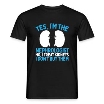 Nephrologist Dialysis Technician Organ Nephrology - Men's T-Shirt - black - Front - AI Model Male 178 light (178cm)