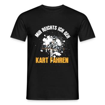 GoKart Rennkart Kart Rennfahrer Motorsport Karting - Männer T-Shirt - Schwarz - Vorne - AI Model Male 178 light (178cm)