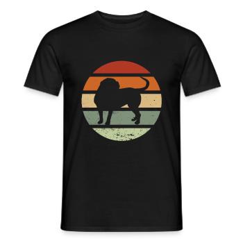 Continental Bulldog Retro Colorbull Dog Vintage - Men's T-Shirt - black - Front - AI Model Male 178 light (178cm)