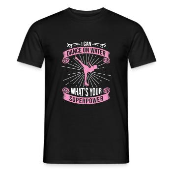 I Can Dance On Water Your Superpower Figure Skating - Men's T-Shirt - black - Front - AI Model Male 178 light (178cm)