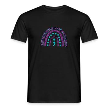 C’est normal de ne pas aller bien - Prévention du suicide - T-shirt homme - noir - Devant - AI Model Male 178 light (178cm)