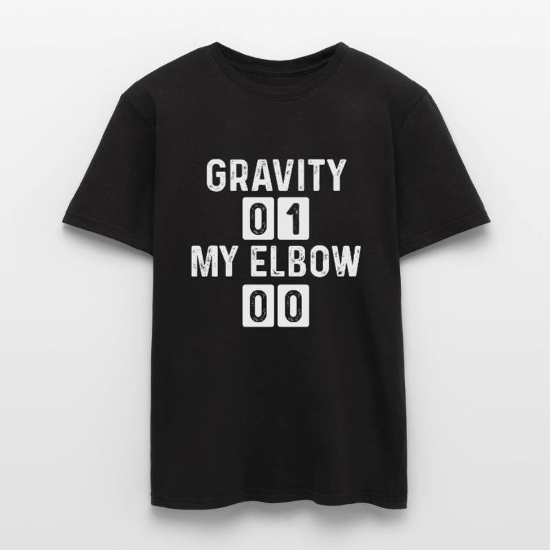 Funny Broken Elbow Gravity Broken Elbow Survivor Men's T-Shirt