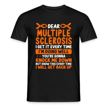 Multiple Sclerosis Awareness Month MS Ribbon - Männer T-Shirt - Schwarz - Vorne - AI Model Male 178 light (178cm)