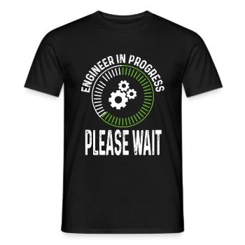 Ecole d’Ingénieurs Futur Ingénieur - T-shirt homme - noir - Devant - AI Model Male 178 light (178cm)