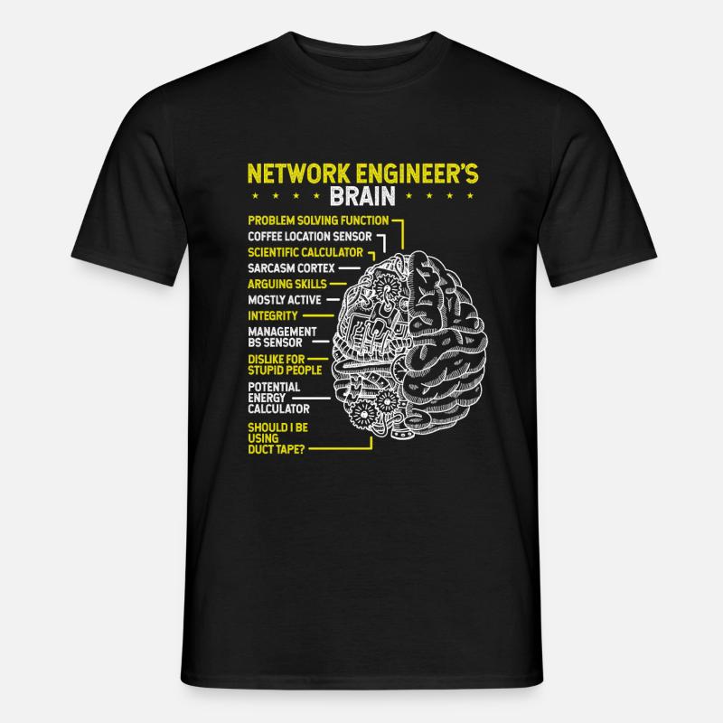 Network Engineer Networking Network Engineering - Men’s T-shirt - black