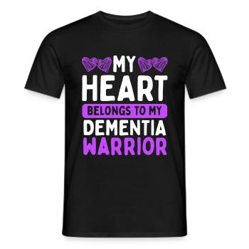 Sensibilisation à la démence Dement Alzheimer’s Warrior - T-shirt homme - noir - Devant - AI Model Male 178 light (178cm)