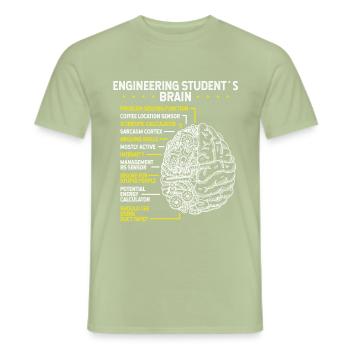 Engineering Student Future Engineer Engineering - Men's T-Shirt - sage - Front - AI Model Male 178 light (178cm)