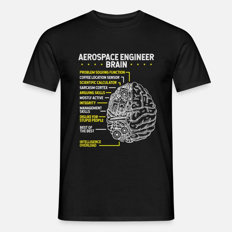 Aerospace Engineering Airplane Aerospace Engineer - Männer T-Shirt - Schwarz
