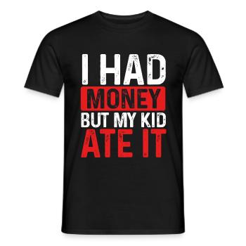 Fête des Pères Papa de Fils Papa de Fille Papa - T-shirt homme - noir - Devant - AI Model Male 178 light (178cm)