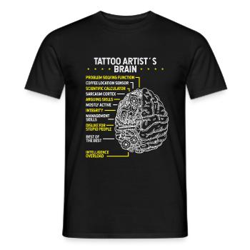 Tattoo Artist Tattooer Tattooist Tattoo Lover Ink - Men's T-Shirt - black - Front - AI Model Male 178 light (178cm)