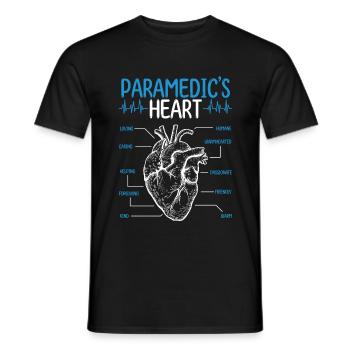 Paramedic Student Graduation Medical Technician - Men's T-Shirt - black - Front - AI Model Male 178 light (178cm)