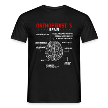 Orthopedist Brain Bone Surgeon Orthopedic Doctor - Men's T-Shirt - black - Front - AI Model Male 178 light (178cm)