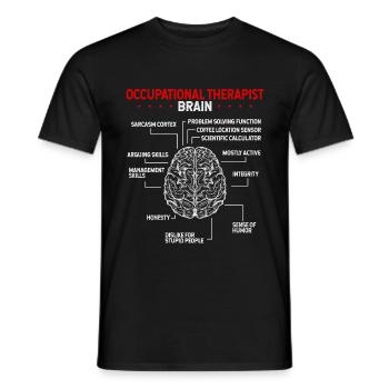 Occupational Therapist Brain Occupational Therapy - Men's T-Shirt - black - Front - AI Model Male 178 light (178cm)