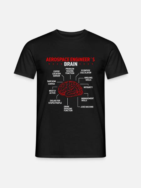 Aerospace Engineering Rockets Brain Aerospace - Männer T-Shirt - Schwarz