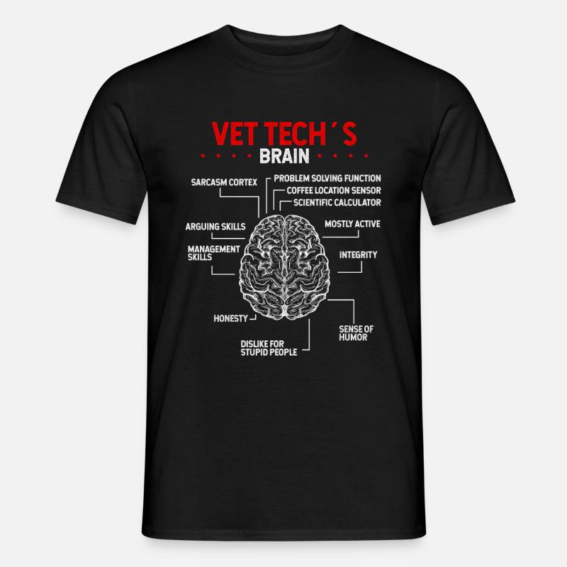 Dyrlæge Dyrlæge Tech Stetoskop Charm Vet Tech - Mænd T-shirt - sort