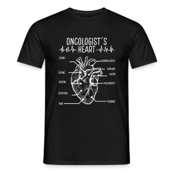 Oncologist Badge Reel Oncology Cancer Doctor - Men's T-Shirt - black - Front - AI Model Male 178 light (178cm)