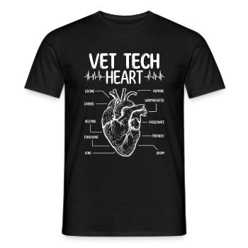 Veterinarian Vet Tech Appreciation Stethoscope - Männer T-Shirt - Schwarz - Vorne - AI Model Male 178 light (178cm)