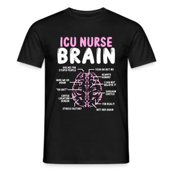 Neuro ICU Nurse Accessoires ICU Nurse for Work - T-shirt homme - noir - Devant - AI Model Male 178 light (178cm)