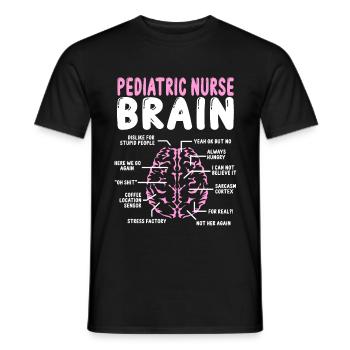 Pediatric Nurse Accessories Pediatric Nursing - Men's T-Shirt - black - Front - AI Model Male 178 light (178cm)