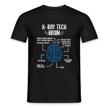 XRay Tech Essential XRay Technologist Badge Reel - Men's T-Shirt - black - Front - AI Model Male 178 light (178cm)