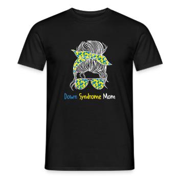 Syndrome de Down Vie de maman, Syndrome de Down Trisomie 21 - T-shirt homme - noir - Devant - AI Model Male 178 light (178cm)