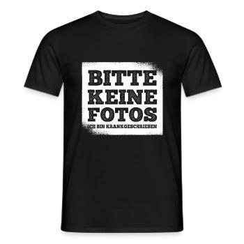 Keine Fotos Ich Bin Krankgeschrieben Festival Büro - Männer T-Shirt - Schwarz - Vorne - AI Model Male 178 light (178cm)