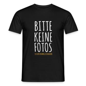 Keine Fotos Ich Bin Krankgeschrieben Festival Büro - Männer T-Shirt - Schwarz - Vorne - AI Model Male 178 light (178cm)