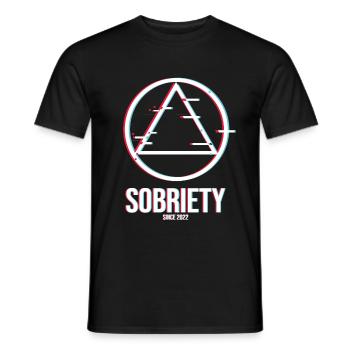 Alcoholics AA Anonymous Sobriety Akhololiker 2022 - Men's T-Shirt - black - Front - AI Model Male 178 light (178cm)