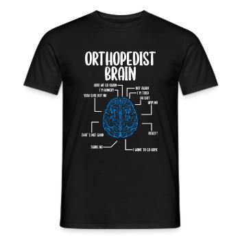 Orthopedist Brain Orthopedic Doctor Appreciation - Men's T-Shirt - black - Front - AI Model Male 178 light (178cm)