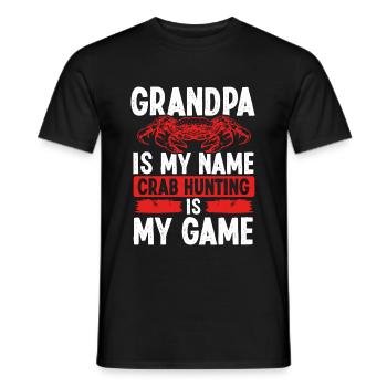 Pêche au crabe Grand-père Chasse au crabe Chasseur de crabe - T-shirt homme - noir - Devant - AI Model Male 178 light (178cm)