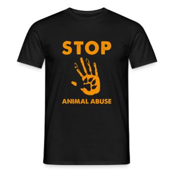 Stop Animal Abuse, Animal Rights Animal Abuse - Men's T-Shirt - black - Front - AI Model Male 178 light (178cm)